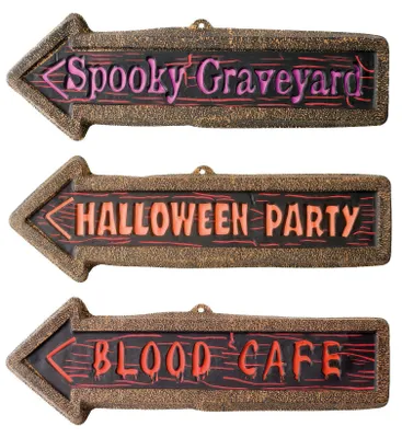 Produktbild von Party Wegweiser Set - Horror Halloween deko