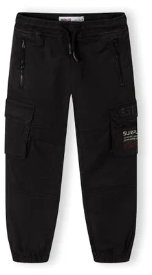 Image de Pantalon cargo noir Minoti, taille 128, pour garçons