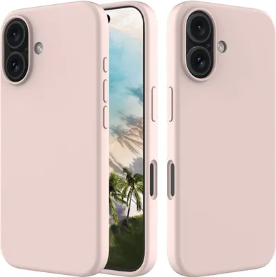 Produktbild von Mobigear Rubber Touch iPhone 16 Silikon Hülle Backcover - Pink