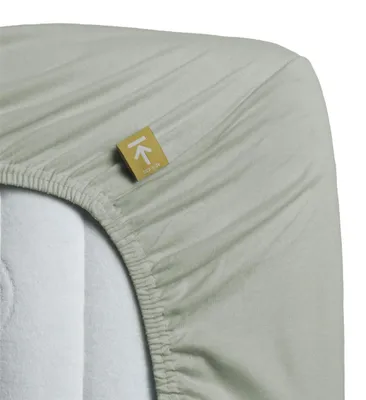 Produktbild von Beddinghouse Jersey Topperspannbettlaken bis 10cm Matratzenhöhe  Farbe Grey Green Größe 90x200/220