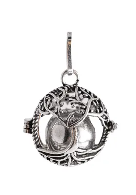Produktbild von Symbolschmuck - Yggdrasil Kugel Silber mit Klangkugel