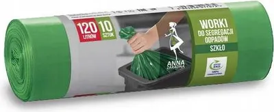 Obrázok produktu pre AZ vrecia na separovanie odpadu GLASS 120L 10 ks zelené
