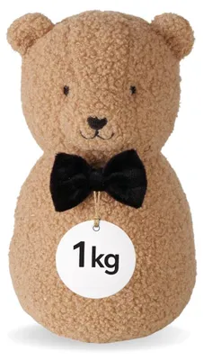 Produktbild von Türstopper Teddy hellbraun 1 kg Stoff Türpuffer Fensterstopper dekorativer Türhalter handgearbeitet für Türen, Fenster und Regale