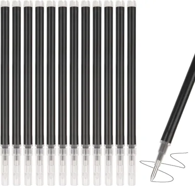 Productafbeelding van Uitwisbare gelstiften - Set van 12 - 0,5 mm - Zwarte