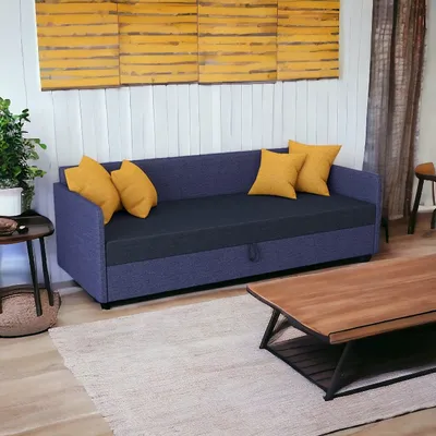 Obrázek produktu pro Jednolůžková postel 80x195 REVA 1 - černá / modrá