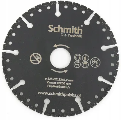 Obrázok produktu pre SCHMITH Diamantový rezný kotúč Diamantový kotúč 125 mm Betón, dlaždice, žula Univerzálny