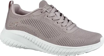 Produktbild von Skechers Bobs Sport Squad Chaos, Damen Strick Sneakers, Sportschuhe in blush, herausnehmbares Memory Foam Fußbett, in der Maschine waschbar