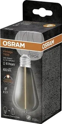 Obrázek produktu pro Osram 4099854049897, 2,2 W, 6 W, E27, 60 lm, 15000 h, Teplé příjemné světlo