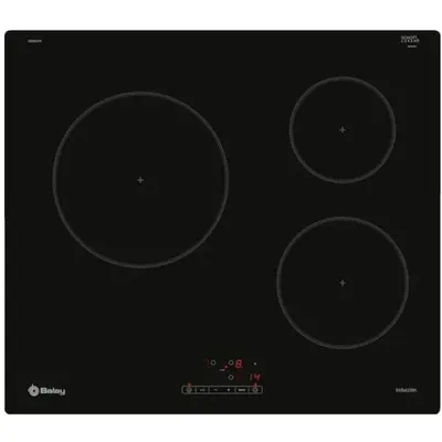 Produktbild von Balay 3EB864FR, Schwarz, Integriert, 59.2 cm, Zonen-Induktionskochfeld, Glaskeramik, 3 Zone(n)