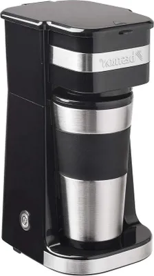 Obrázek produktu pro Kávovar s termoskou na mletou kávu, 2 šálky, 750 W, nerezová ocel, stříbrná/černá