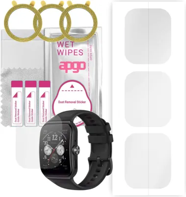 Produktbild von apgo 3 Stück Schutzfolie, klar, kompatibel mit Oppo Watch 4 Pro Smartwatch, Hydrogel Displayschutzfolie mit Positionierhilfe, Displayfolie, robust und kratzfest