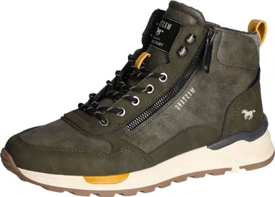 Produktbild von Mustang Herren Stiefelette Schnürboot sportlich Reißverschluss 4186-501, Größe:42 EU, Farbe:Grün