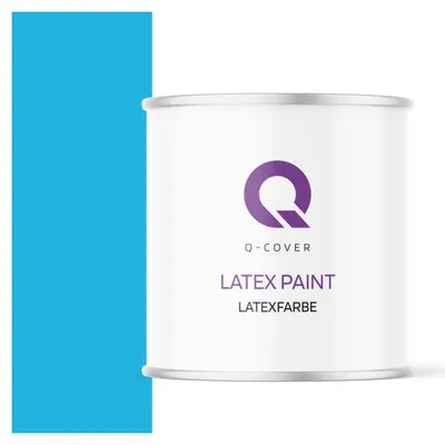 Produktbild von Latexfarbe  2 L Blau  2 L | Innenfarbe | Wandfarbe | Deckenfarbe | Klasse 3 Mattfarbe Scheuerfest Hohe Deckkraft