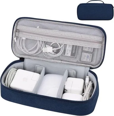 Image de Organisateur de voyage électronique – Étanche – 25 x 12 x 6,5 cm – Bleu