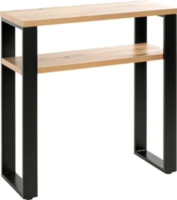 Immagine prodotto di HAKU Consolle, comodino, tavolino in rovere, nero - MDF, metallo, L/A/P: 70x75x28 cm