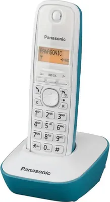 Obrázek produktu pro Panasonic KX-TG1611, DECT telefon, 50 pol., Identifikace volajícího, Tyrkysová, Bílá