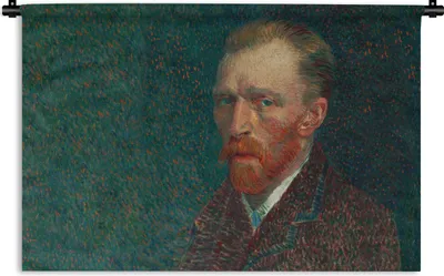 Produktbild von MuchoWow® Wandteppich Wandbehang Kunst - Van Gogh - Alte Meister - Selbstporträt 60x40 cm Tapisserie Dekoration Wandtuch - Wanddekorationen