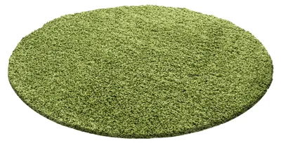 Teppich Hochflor Unifarben Polypropylen Wohnzimmer Shaggy_Rund_#sku_BARKLIFE80801500GREEN-BARKLIFE1201201500GREEN-BARKLIFE1601601500GREEN-BARKLIFE2002001500GREEN#