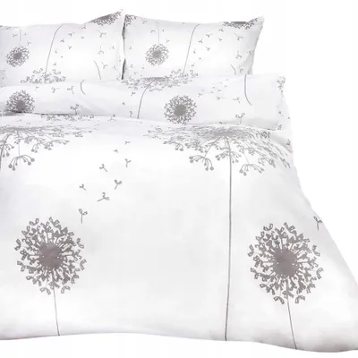 Produktbild von Darymex Bettwäsche-Set 160x200 Baumwolle Dmuchawce Weiß Grau