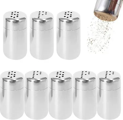 Immagine prodotto di Piccola spruzzina per spezie in acciaio inossidabile da 5 ml, argento