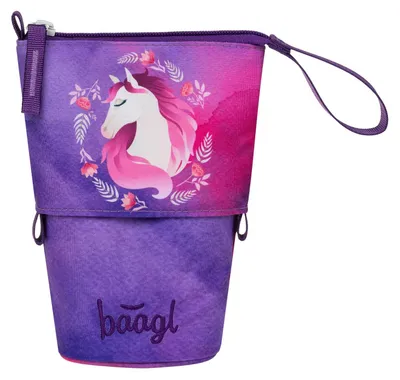 Produktbild von Baagl Federmäppchen Schulmäppchen Mädchen Stifteetui Federtasche - Pferd