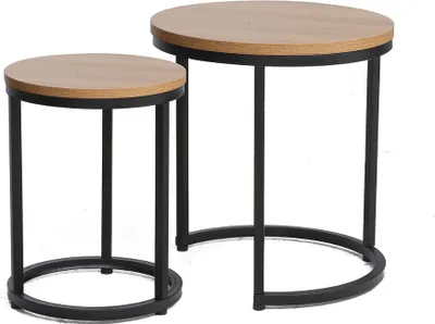 Produktbild von Couchtisch-Set GLEN – Eiche/Schwarz