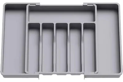 Ausziehbarer Besteckkasten-Organizer, 9 Fächer, 33-57 cm