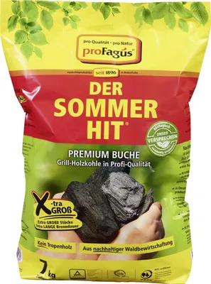 Produktbild von Profagus Buchengrillholzkohle 7 kg Beutel