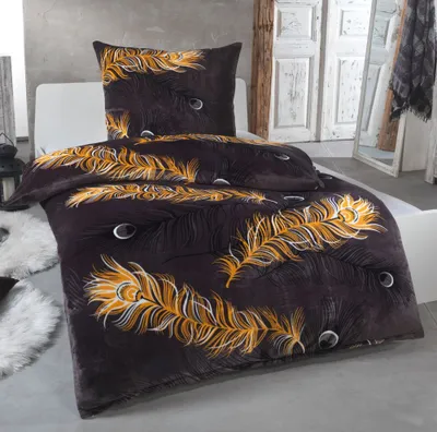 Produktbild von Malika® Kuschelige Winter Plüsch Bettwäsche Cashmere-Touch  mit Kissenbezug 80x80 wärmer als BIBER oder Flanell, Größe:135x200 + 80x80, Design - Motiv:Design 2