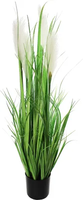 Produktbild von Künstliches Pampasgras 90 cm Dekogras Kunstgras Gräser Schilf Kunstpflanze künstliche Pflanze im Topf