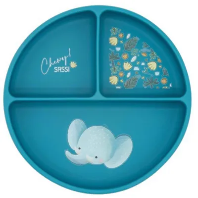 Produktbild von Silikonteller mit Saugnapf Elefant / Sassi