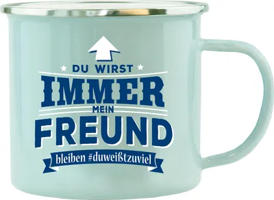 Produktbild von Echter Kerl Emaille Kaffeetasse Kaffeebecher  Freund