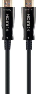 Produktbild von Gembird CCBP-HDMID-AOC-20M, 20 m, HDMI Typ A (Standard), HDMI Typ A (Standard), 18 Gbit/s, Schwarz