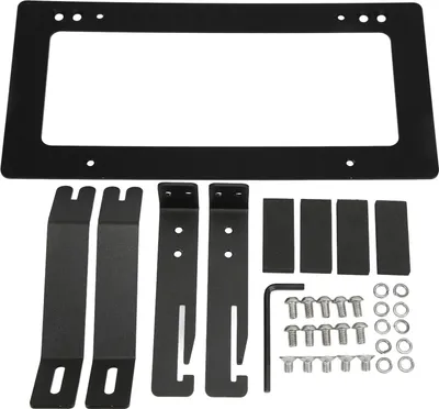 Image de Kit de fixation de plaque d'immatriculation en alliage d'aluminium, remplacement pour Tesla Model 3 2017-2022, noir