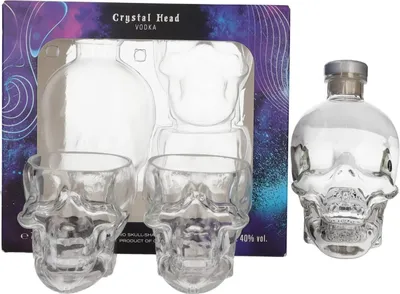 Produktbild von Crystal Head Vodka 40% Vol. 0,7l in Geschenkbox mit 2 Gläsern