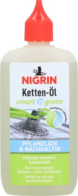 Produktbild von NIGRIN smart and green E-Bike- und Fahrrad-Kettenöl, pflanzlich und nachhaltig, 100ml
