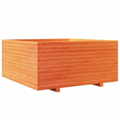 Produktbild von vidaXL Pflanzkübel Wachsbraun 100x100x49,5 cm Massivholz Kiefer