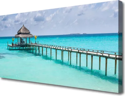 Produktbild von Tulup Leinwand-Bilder 100x50 Wandbild Canvas Kunstdruck Meer Brücke Architektur