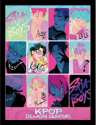 Immagine prodotto di K-Pop Cacciatori di demoni - Poster incorniciato "Light And Dark" PM12814 (taglia unica) (a colori)