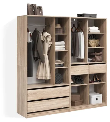 Image de Armoire à vêtements Livinity Trento Sonoma Lot de 2, Model 58976