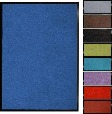 Produktbild von Schmutzfangmatte Monochrom blau 60 x 180 cm