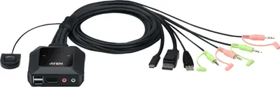 Produktbild von ATEN CS52DP 2portový hybridní kabelový KVM přepínač USB-C DP