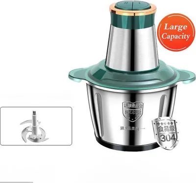 Immagine prodotto di Tritacarne elettrico - Robot da cucina/tritacarne - 2 l - 500 W - Acciaio inossidabile - Tagliaverdure e tritatutto