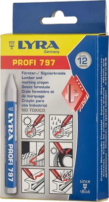 Produktbild von Lyra Förster / Sign.Kreide weiss Länge 120mm Durchmesser 12mm 6eckig papiert 12St. / Paket - 4870001