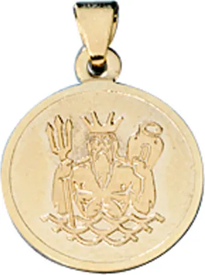 Produktbild von JOBO Anhänger Sternzeichen Wassermann 333 Gold Gelbgold teilmattiert Rückseite Amor