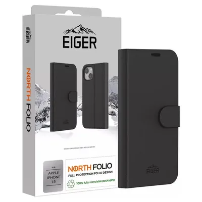 Zdjęcie produktu dla EIGER EGCA00463, Z klapką, Apple, iPhone 15, 15,5 cm (6.1"), Czarny