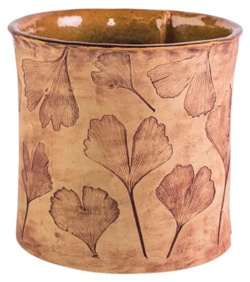 Produktbild von Übertopf floral Ginkgo Pflanztopf Pflanztöpfe Blumentopf Übertopf