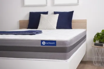 Image de Matelas Actilatex relax 120x190cm, latex et mousse à mémoire de forme, degré de fermeté 3, hauteur :24 cm, 5 zones de confort