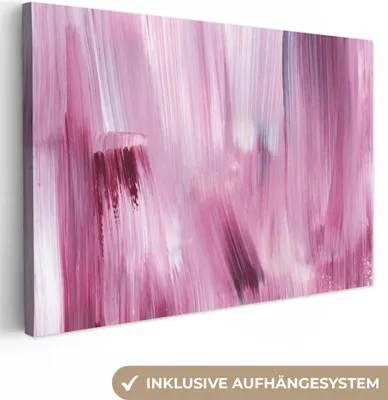 Produktbild von OneMillionCanvasses® - Leinwandbilder - 140x90 cm, Farben - Farbe - Rosa, Wandbilder Kunstdruck Wanddekoration - Foto auf Leinwand - Gemälde auf Holzrahmen