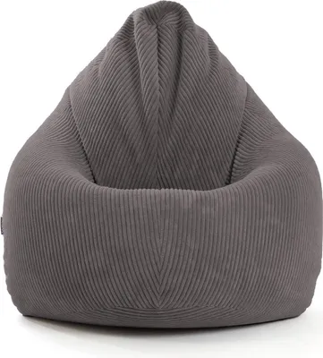 Produktbild von mokebo® Sitzsack Cord XXL für Kinder & Erwachsene in Anthrazit 'Der Tagträumer', Indoor Bean Bag mit EPS-Perlen Füllung, Bodenkissen kuschelig & weich, Sitzkissen, Liegekissen, Relaxliege drinnen
